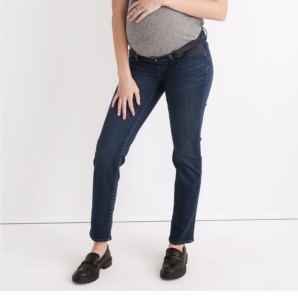 Madewell Maternity Stovepipe Jeans in Dahill Wash